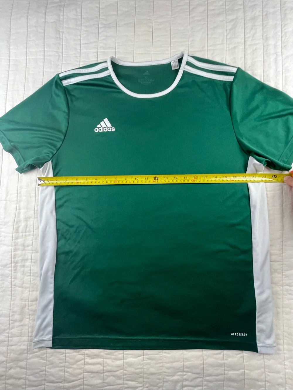 Adidas Aeroready Athletic Short Sleeve Shirt Green Soccer Jersey XL